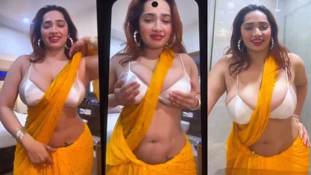 Aditi Mistry Nude Unseen Yellow Saree Shower Hot Video Part 1