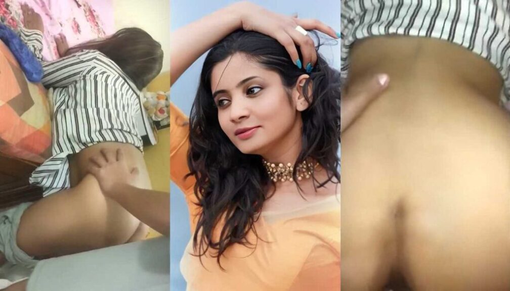 Fsiblog Cute Girlfriend in White check Shirt Blowjob and Doggy Style Fucking full videos